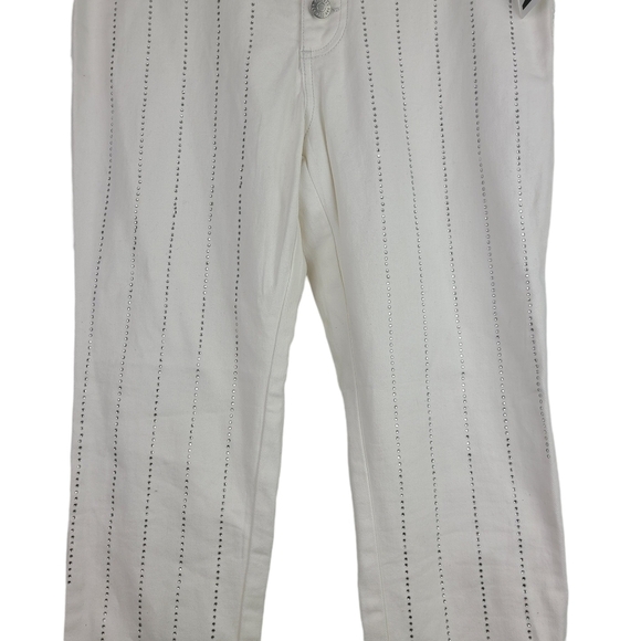 Nwt BDG‎ High-Rise Stairway Jean White Rhinestone - Picture 7 of 10